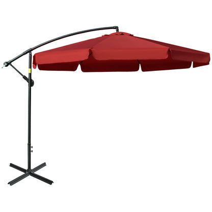 Parasol déporté inclinable avec base croisée 335 cm