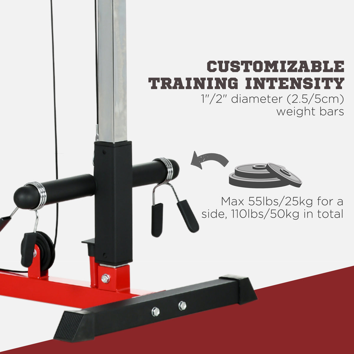 Machine de tirage dorsal pour musculation à domicile