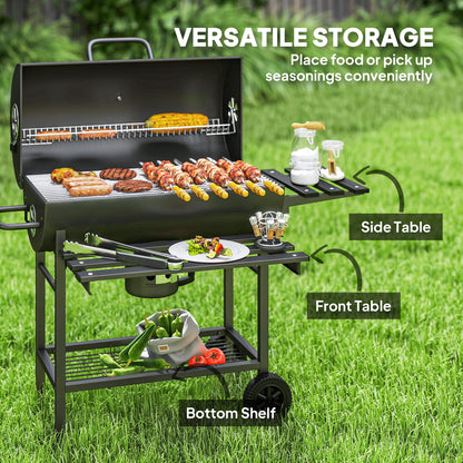 Barbecue au charbon 74 cm avec table pliante