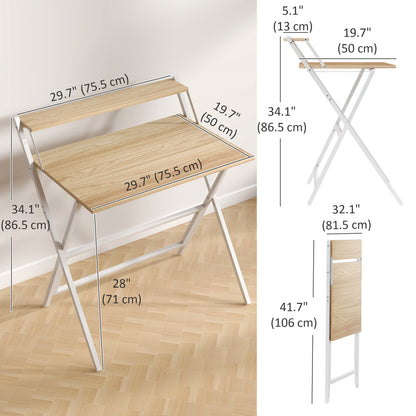 Bureau d'ordinateur pliant avec tablette pour moniteur