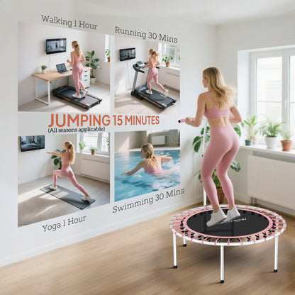 Trampoline de fitness 101 cm poignée ajustable