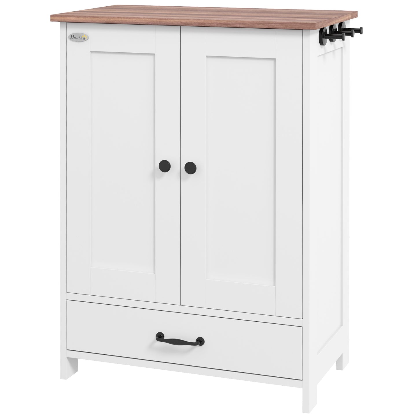 Station d'alimentation chien avec rangement ajustable