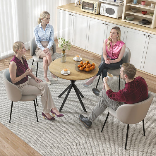 Table ronde industrielle compacte 80 cm