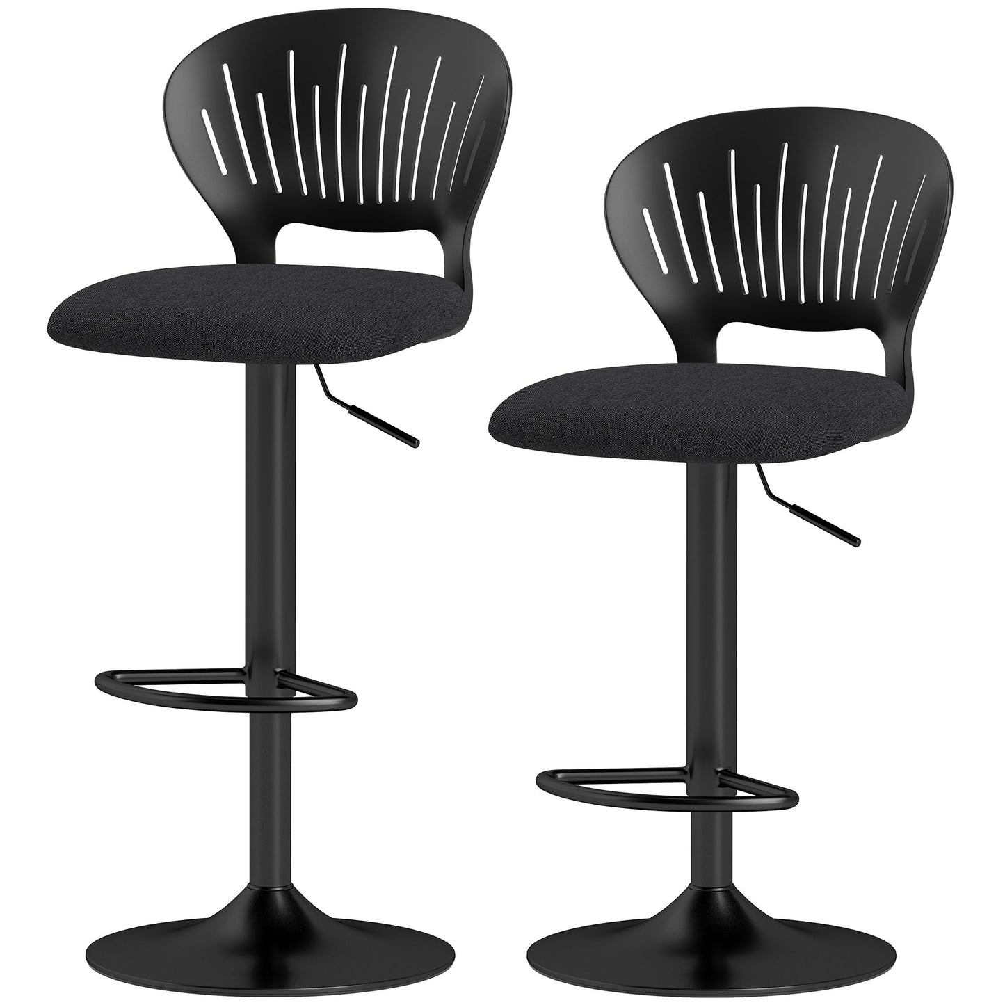 Tabourets de bar pivotants réglables avec repose-pieds