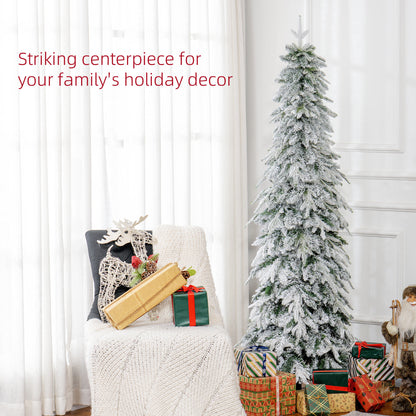 Sapin de Noël artificiel effilé enneigé 1,8 m
