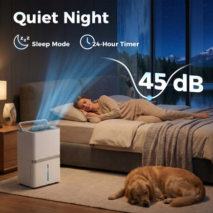 Déshumidificateur intelligent 100 pintes WiFi grande superficie