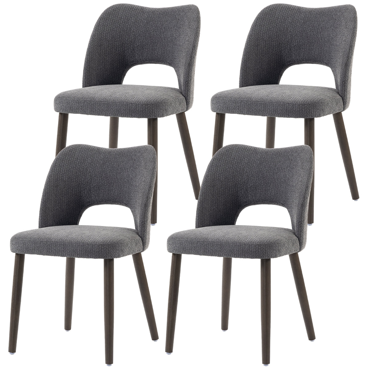 Ensemble de 4 chaises de salle à manger rembourrées
