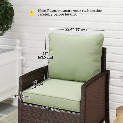 Coussins chaise patio 4 pièces avec dossier