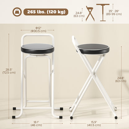 Ensemble tabourets bar pliables – confortables et compacts
