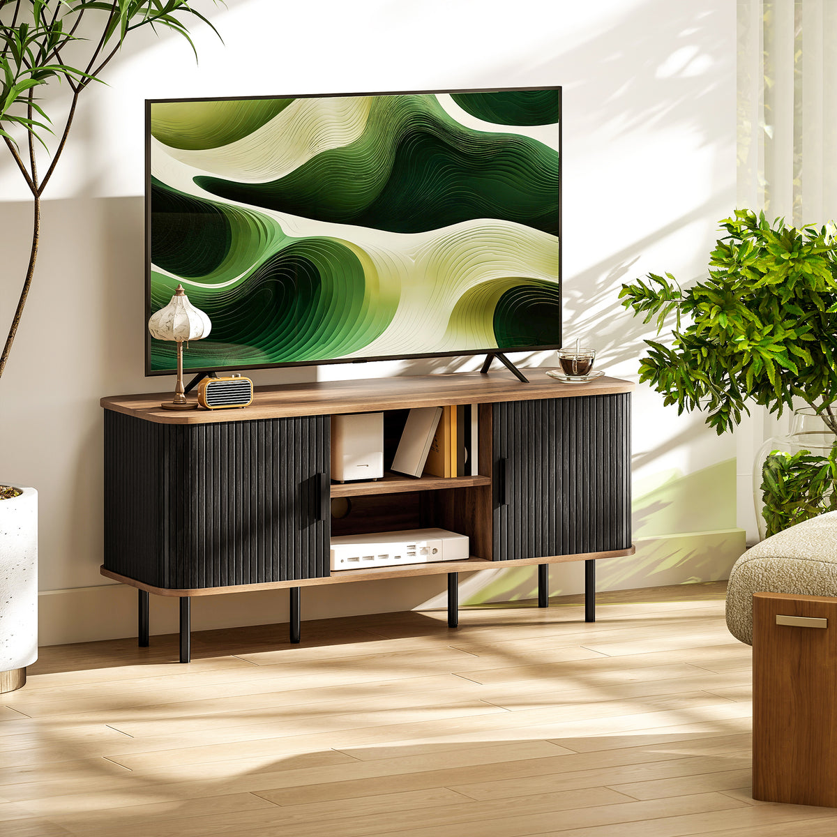 Meuble TV avec rangement pour télé jusqu'à 55 po