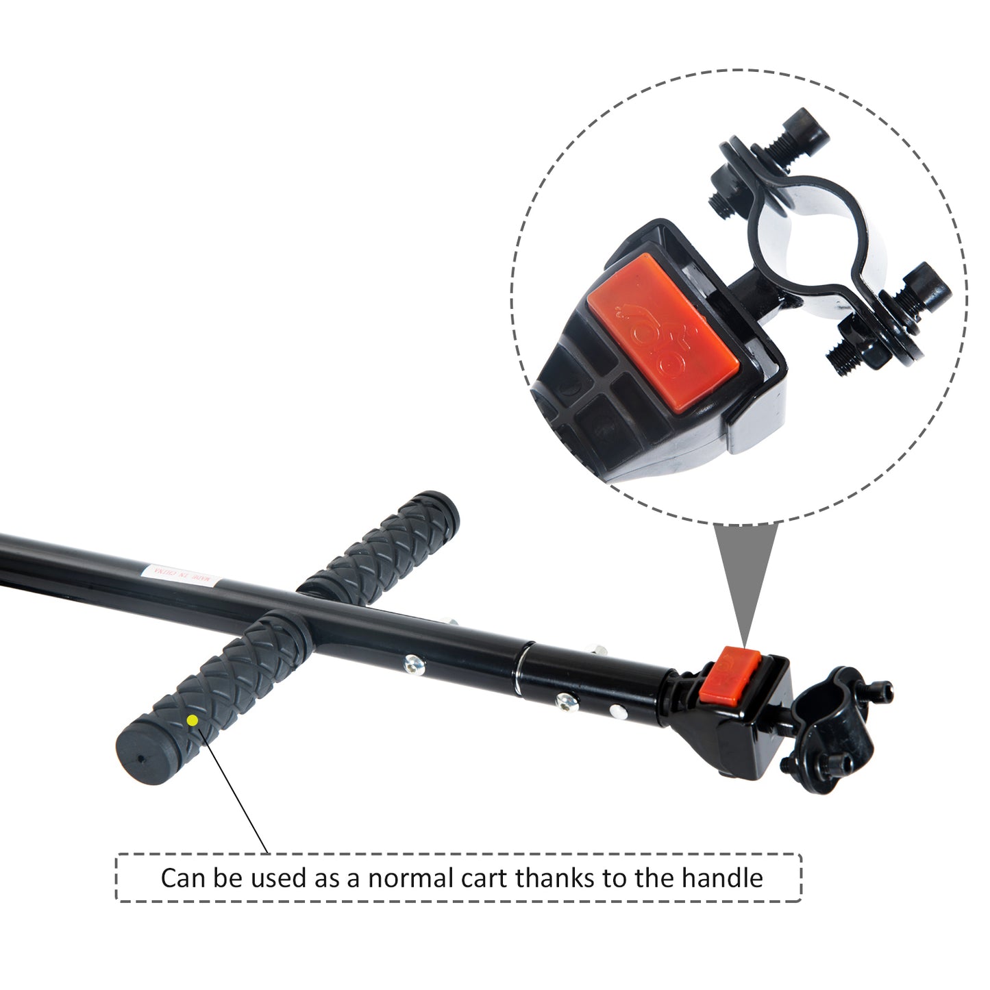 Remorque cargo vélo roues gonflables grande capacité