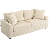 Sofa 3 places moderne en velours côtelé avec ressorts