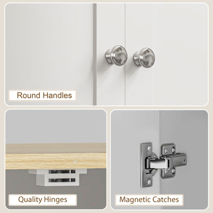 Armoire-garde-manger haute 4 portes avec tablettes ajustables