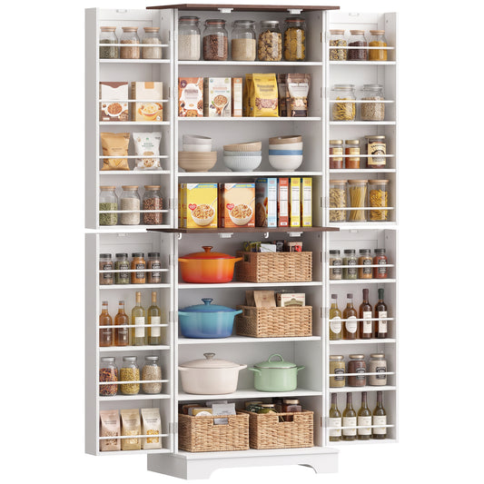 Armoire de cuisine haute de rangement style fermette