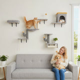 Ensemble mural pour chats 4 pièces avec griffoirs