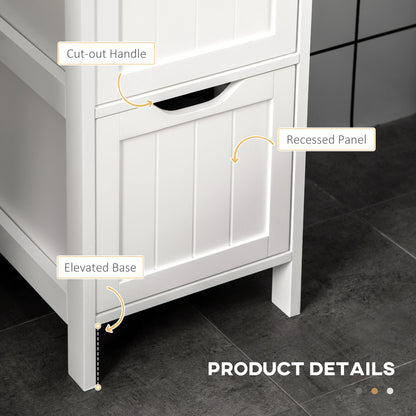 Meuble de salle de bain étroit autoportant à tiroirs