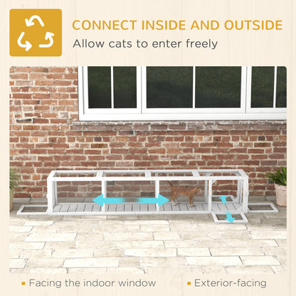 Tunnel pour chat extensible 200cm forme L extérieur