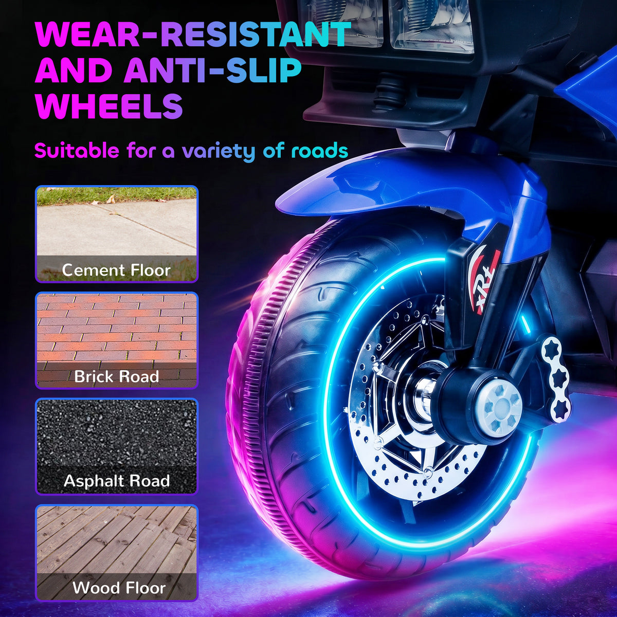 Moto électrique pour enfants 6V avec pédales musique phares