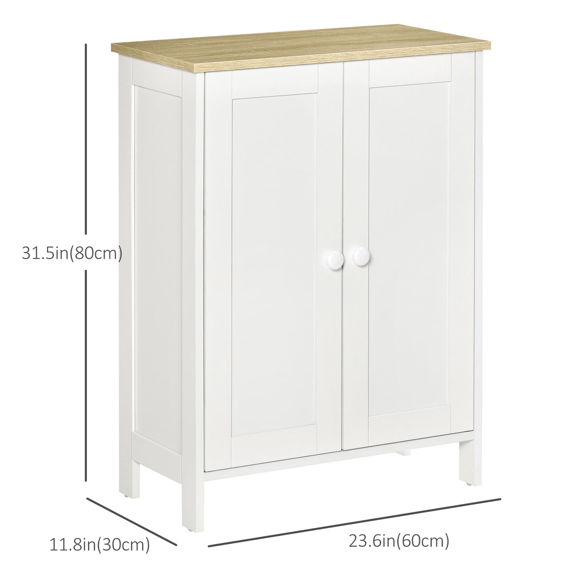 Armoire de rangement avec portes et tablettes réglables