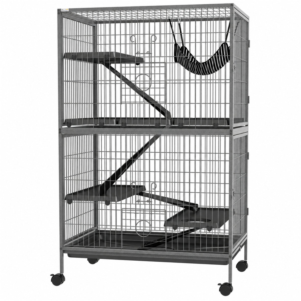 Cage pour petits animaux à roulettes sur 5 niveaux