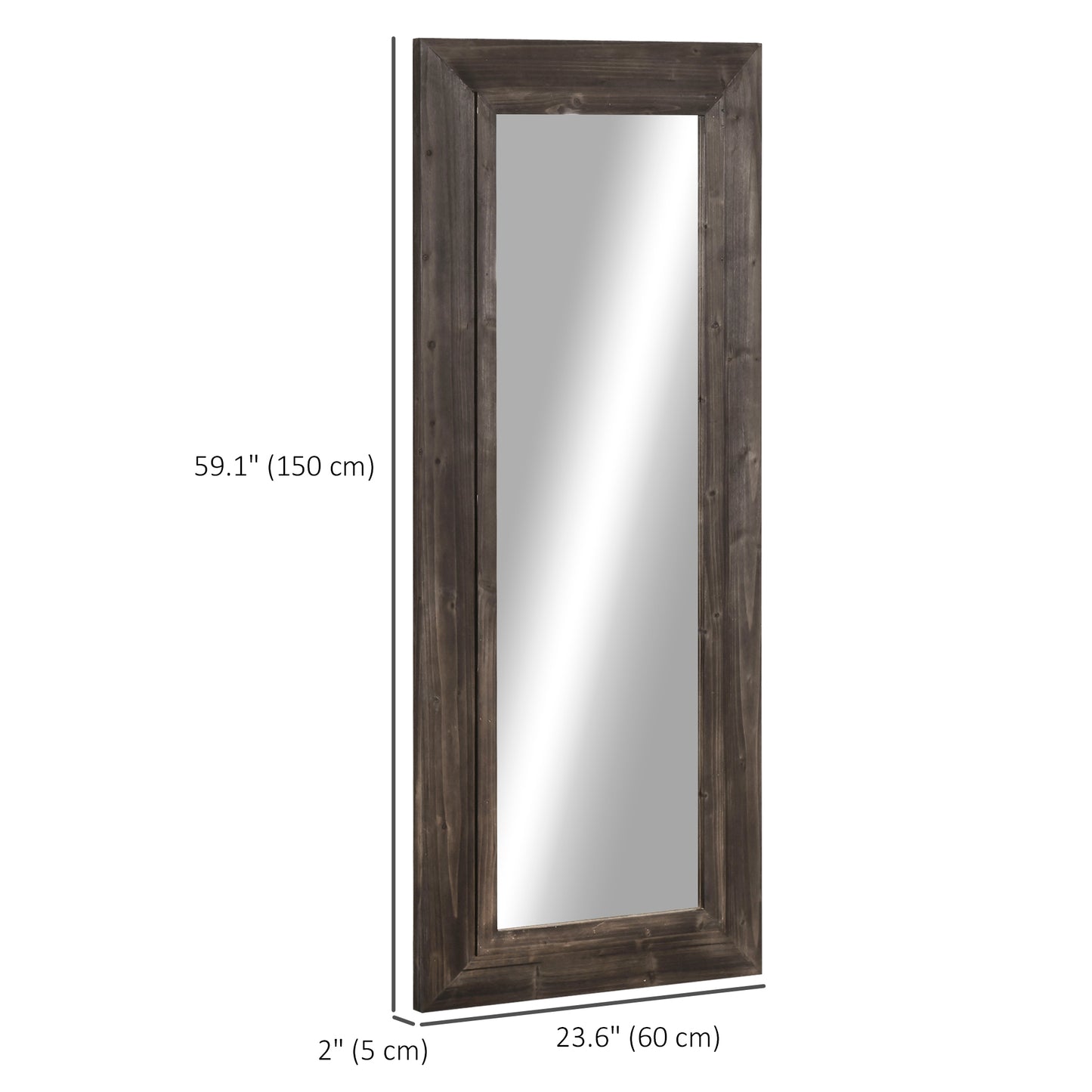 Miroir pleine longueur style fermier 150 x 60 cm