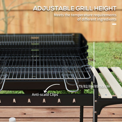 Barbecue au charbon portable avec hauteur ajustable