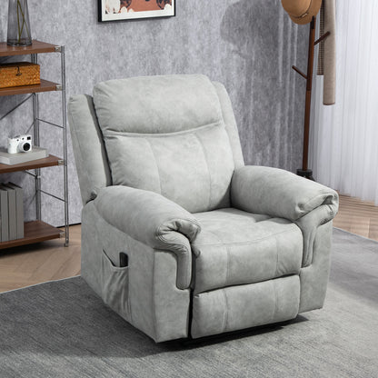 Fauteuil inclinable manuel avec massage vibrant et pochettes