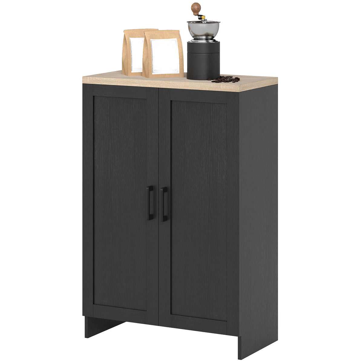 Armoire de rangement avec portes et étagère ajustable