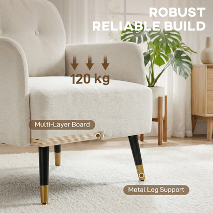 Fauteuil d'appoint capitonné moderne