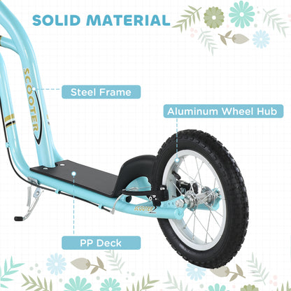 Trottinette pour enfants avec double frein et grandes roues gonflables