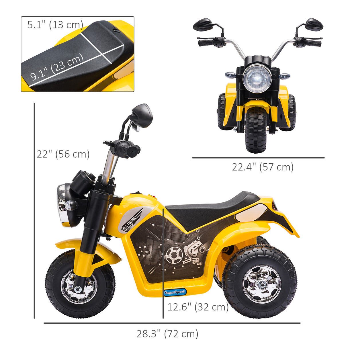Moto électrique enfant 3 roues 6V