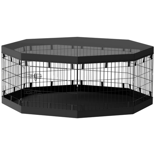 Parc pour chien pliable 8 panneaux avec couverture