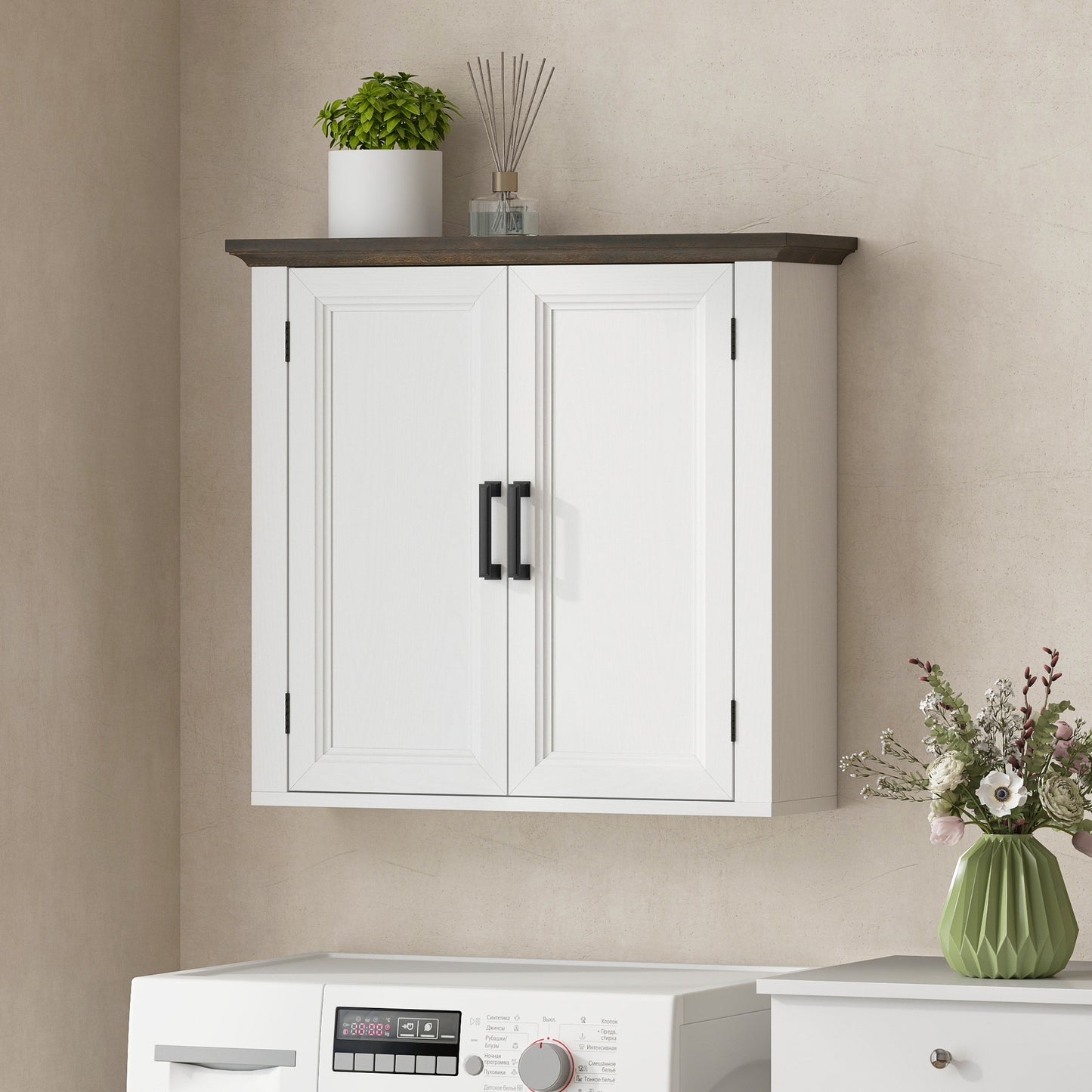 Armoire murale salle de bain style farmhouse 2 portes