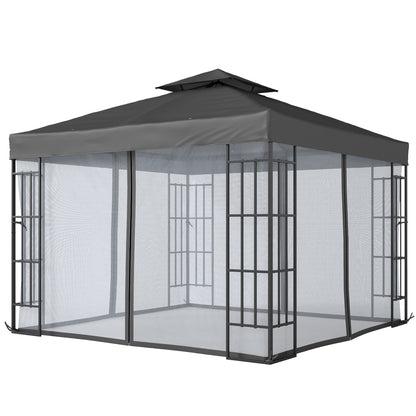 Gazébo de jardin 10x10 pieds avec moustiquaire