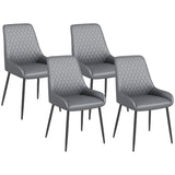 Chaises de salle à manger capitonnées ensemble de 4