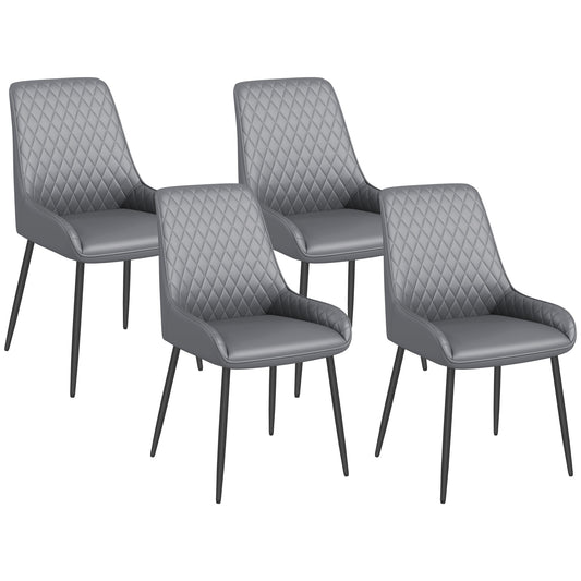 Chaises de salle à manger capitonnées ensemble de 4