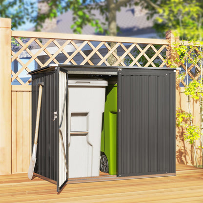 Abri de rangement extérieur acier galvanisé — Gris foncé