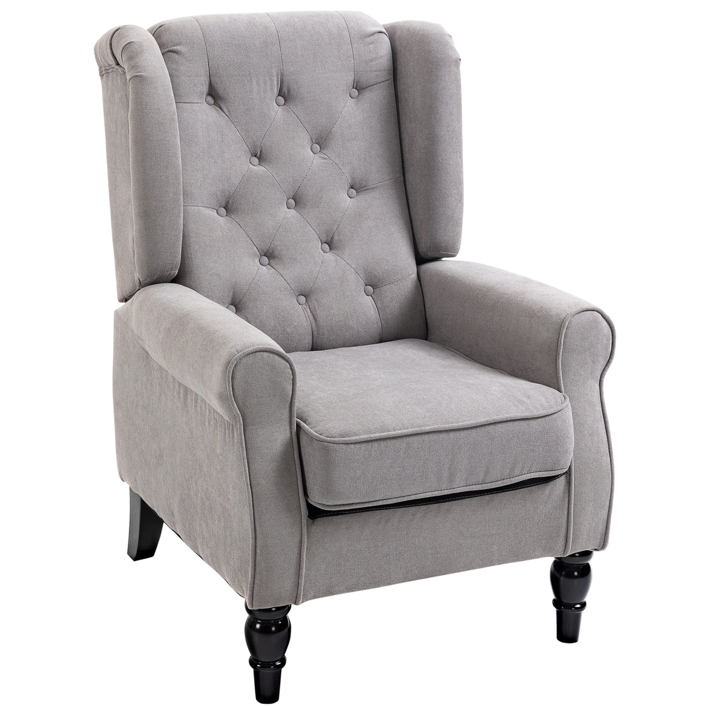 Fauteuil d'accent capitonné à dossier ailé en polyester