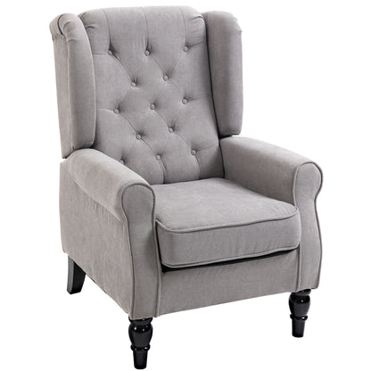 Fauteuil d'accent capitonné à dossier ailé en polyester