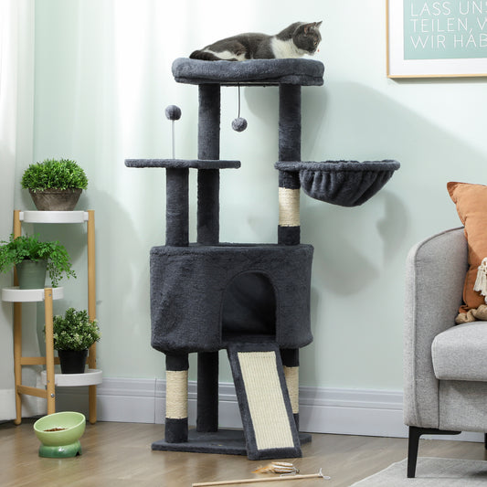 Arbre à chat multi-niveaux avec condo et hamac 119 cm