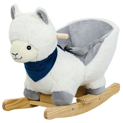 Cheval à bascule en peluche alpaga pour bébé