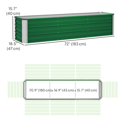 Jardinière surélevée en acier galvanisé 3 sections