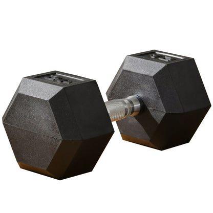 Haltère hexagonal en caoutchouc 45 lb