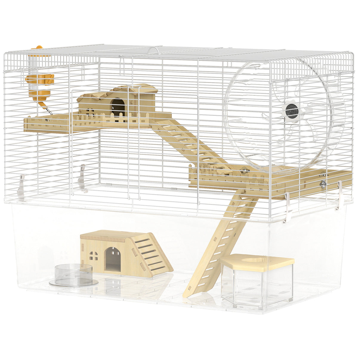 Cage à hamster sur plusieurs niveaux