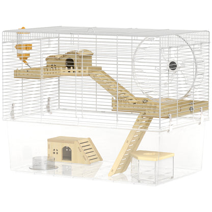 Cage à hamster sur plusieurs niveaux