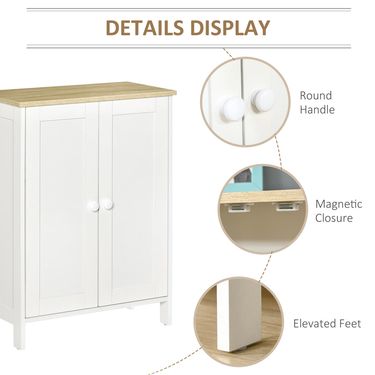 Armoire de rangement avec portes et tablettes réglables