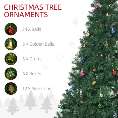 Sapin de Noël artificiel 210 cm avec ornements