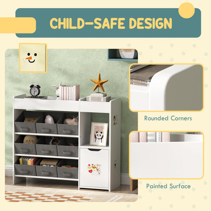 Organisateur de jouets avec bacs et armoire