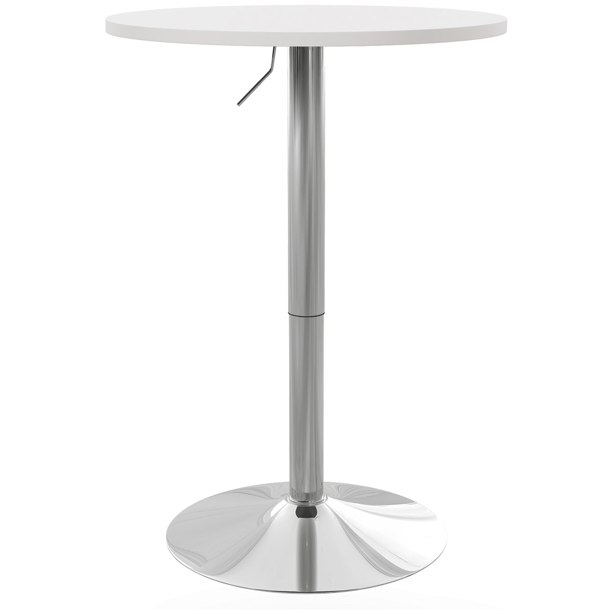 Table haute de bar ronde réglable en acier