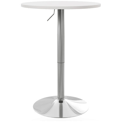 Table haute de bar ronde réglable en acier